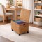 Casafield Rolling Filing Cabinet - Water Hyacinth File Organizer with Lid and Locking Wheels, Home Office Storage for Hanging Folders